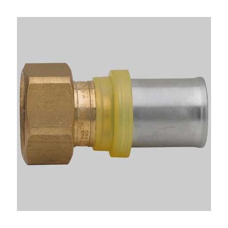RACCORDO A PRESSARE DIRITTO DUE PEZZI SEDE PIANA PER GAS  16 x 1     RUBINETTERIE BRESCIANE