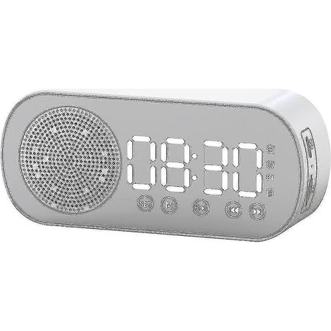 Réveil LED pour enceintes Bluetooth et radios FM, pack familial (blanc) (1/5)