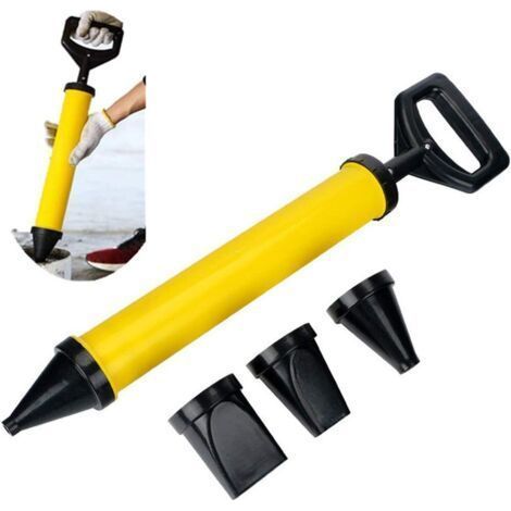 Pistolet à calfeutrer ciment,Ensemble De Pistolet À Mortier,Pistolet à calfeutrer pulvérisateur mortier Citron Vert Pistolet applicateur avec 4 buses (1/5)