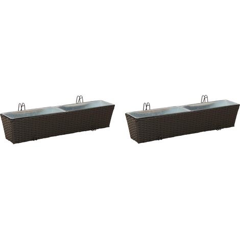 Balkon 2 pcs 80 x 17 x 17 cm Metall vidaXL