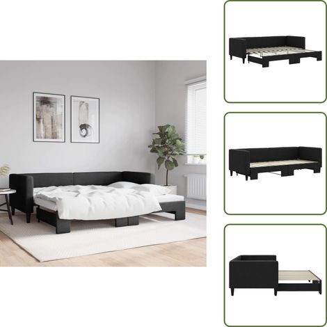 The Living Store Lit de jour avec gigogne sans matelas 80x200 cm - Canapé-lit (1/5)