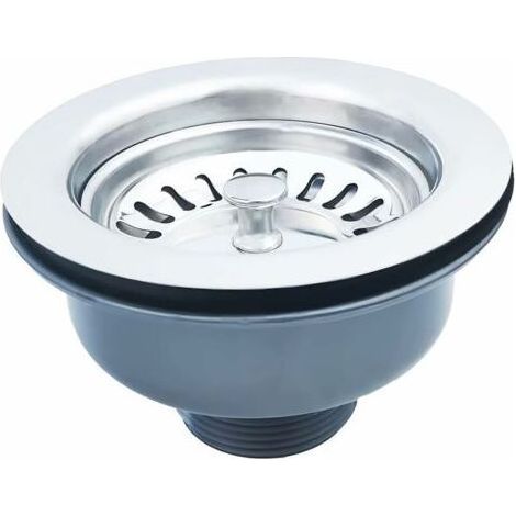 Bonde D'évier sans Trop Plein Panier Inox ø 114 mm 1½\ (1/4)