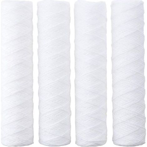 4er-Pack 10-Zoll-Wasserfilter-Ersatzkartuschen für alle Umkehrosmoseanlagen (1/5)