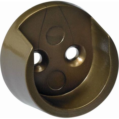 Hettich Schrankrohrlager für runde Schrankrohre Ø 20 mm, goldfarben Möbelbeschläge