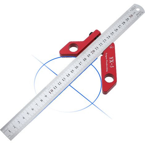 Marqueur de ligne centrale en aluminium pour la menuiserie, pour une utilisation pratique en entretien, réparation et bricolage.-AquaForge (1/5)