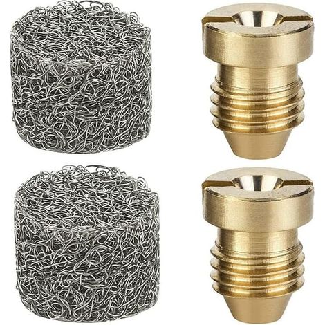 2 Ensembles Buse de Canon à Mousse et Machine à Mousse pour Canon à Mousse Neige Universel Les Embouts à Buse à Orifice Laveuse Haute Pression Embout de Buse 1.1 mm Thread et Filtre 4000 PSI (1/4)