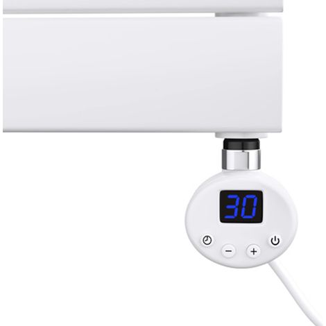 Mai & Mai Barra Riscaldante per Termosifoni,Asta Riscaldante in Acciaio Inox,Resistenza Elettrica 1000W con Termostato e Display LCD, Bianco per Radiatori da Bagno e Scaldasalviette