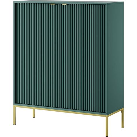 Cassettiera: 2 ante, labrador, oro, 104 x 125 x 39 cm, maniglie dorate (1/5)