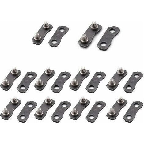 10 pièces Kits de réparation de chaîne de tronçonneuse pour 3/8-LP Master Link Sangles de jauge Outils de jauge hautement Assortis à l'original (1/5)