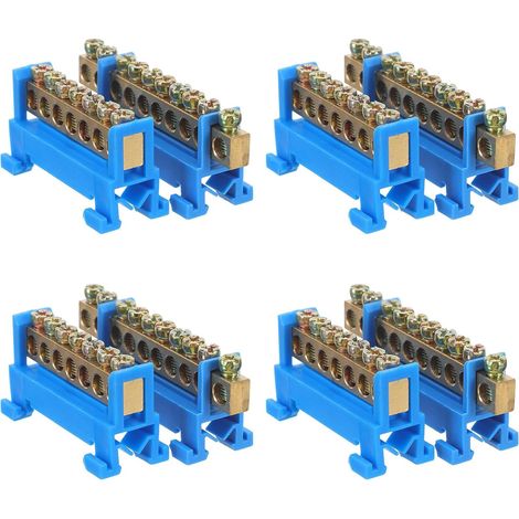 Bornier de Connexion de Fil en Cuivre 8pcs pour Tableau Électrique Industriel et Rénovation Domestique, 7 ou 10 Positions, Résistant à L'oxydation et Haute Conductivité (1/5)