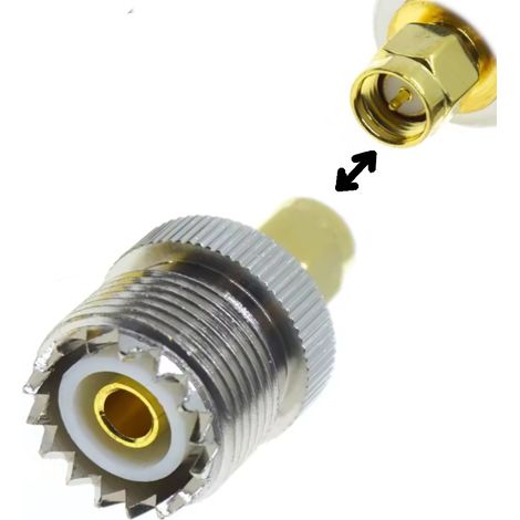 Adattatore con connettore SMA/presa UHF