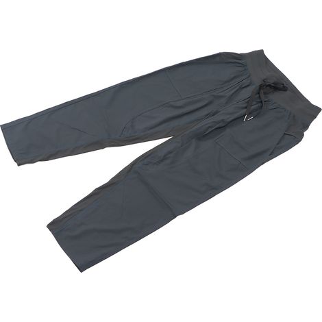 Pantalon de jogging de fitness pour femme, en nylon respirant, avec cordon de serrage, idéal pour la course à pied et le cyclisme (vert et noir) Taille L (1/5)