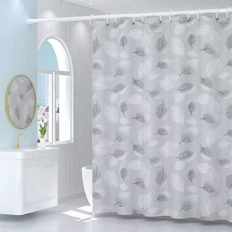 Filiyano-Rideau de douche en PEVA, tringle télescopique sans perçage, ensemble de draps-housses en PEVA épais 180200+ avec tringle 110-200 (1/3)