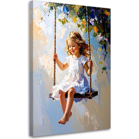 Wandbild Mädchen auf einer Schaukel 40x60 cm (1/5)