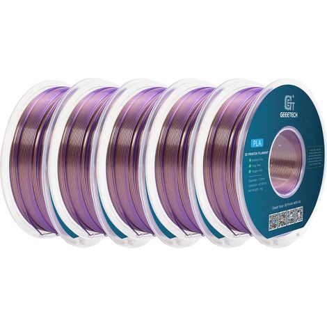 Filament d'imprimante 3D, résistant et écologique, compatible avec les imprimantes FDM, Or Violet (1/2)