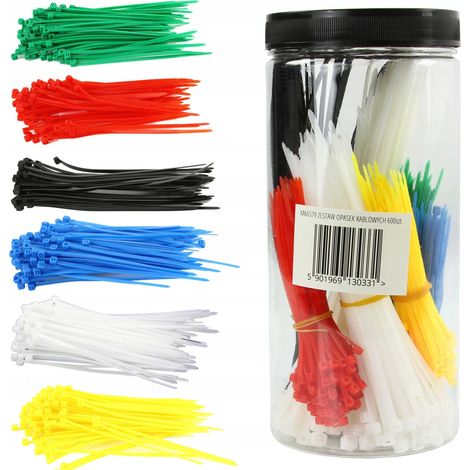 Set di fascette stringicavo da 600 pezzi MAR-POL (1/5)