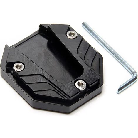 (Noir) Extension de béquille latérale en alliage d'aluminium pour moto, accessoire de stationnement maxpower (1/4)