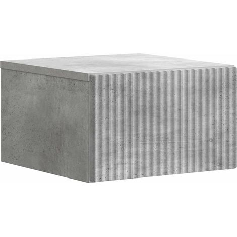 Wall-Mounted Bedside Cabinet Concrete Grey 33 x 34.5 x 20 cm vidaXL