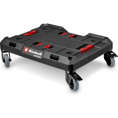 Original Einhell E-Case Rollbrett (max. 120 kg, feststellbare Lenkrollen, kombinierbar mit Einhell E-Case System, Transport von Koffern und Kisten, mit Fixierung für Spanngurte)