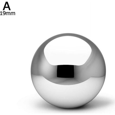 Boule Creuse En Acier Inoxydable - Boule Miroir Rond - Décoration Intérieure Et Extérieure - Diamètre 19 mm / 38 mm / 78 mm / 120 mm - Argent - 1 Pièce (1/5)