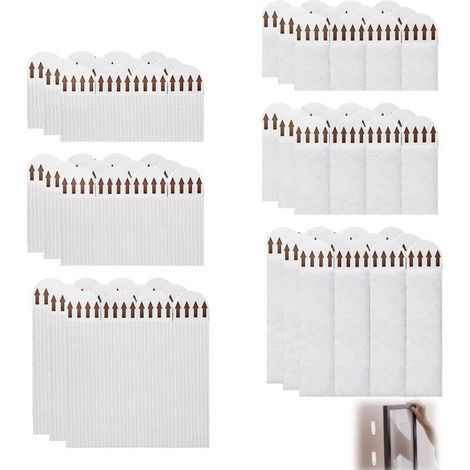 36 Picture Hanging Tabs, Picture Hanging Without Drilling Adhesive Strips Picture Hanging Tab Self-Adhesive Wall Frame for Frames Hanging Pictures and Decorations (1/5)