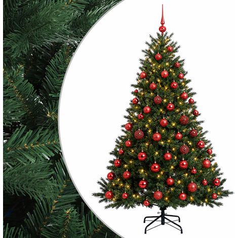 Albero di Natale artificiale con palline 210 cm 300 LED (1/5)