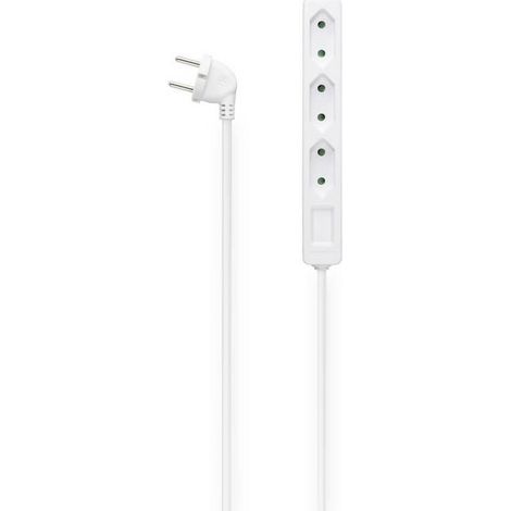 Hama 00223020 Regleta 3 enchufes blanca 2,5 m