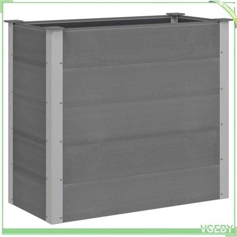 Lit surélevé de jardin - FAFEICY - 43604 - WPC (composite bois-plastique) - 100x50x91 cm - Gris (1/5)