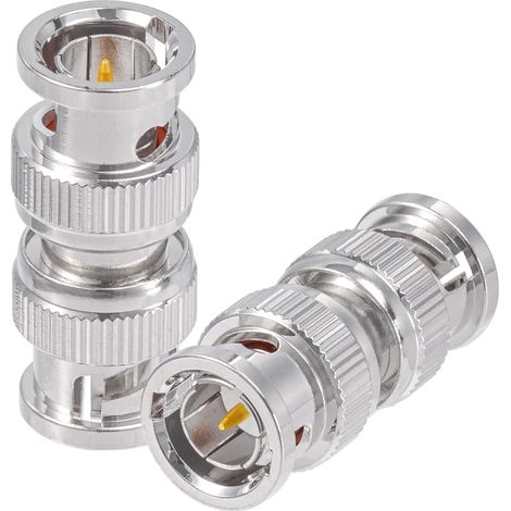 Connecteur BNC 75Ohm BNC Male à Male Barillet Adaptateur Coaxial RF à Faible Perte Support HD-SDI/3G-SDI/4K/8K pour Moniteur Caméra de Sécurité DVR Enregistreur (1/5)