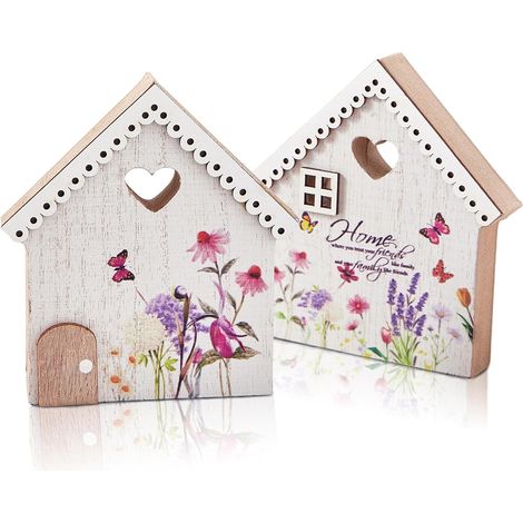 Lot De 2 Decoration Printemps, Decoration Paques Table Rebord, Paques Decoration, Deco Printemps Maison en Bois, Deco Paques Table, Décorations De Pâques Interieur, Décoration Paques (1/5)