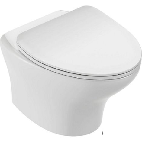 WC suspendu compact sans bride JACOB DELAFON Nouvelle Vague + abattant Economie d'eau