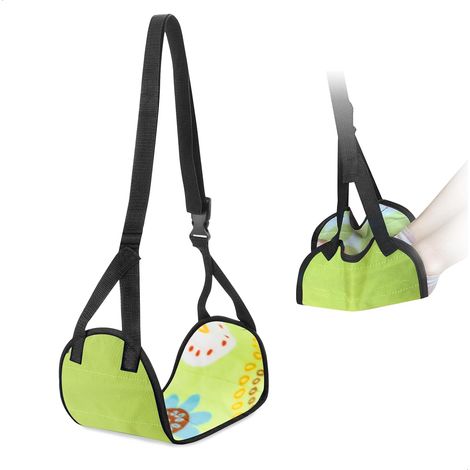 Repose Pied Avion, Repose Pied Voiture Accessoire Avion Réglable Hauteur Léger Pliable Doux Peluche Confort Ergonomique Vol Long Courrier Bureau Détente (1/5)