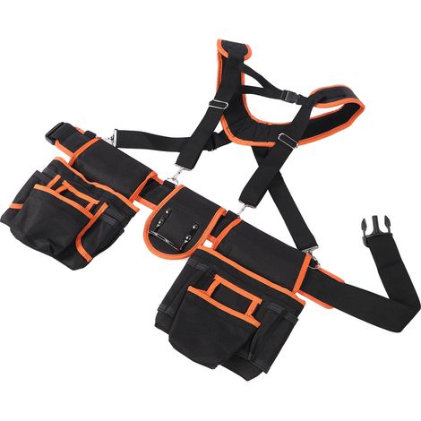 Sac à outils électricien avec bretelle et ceinture réglables 1680D imperméable multi-poches organiseur à outils pour chantier réparation (1/5)