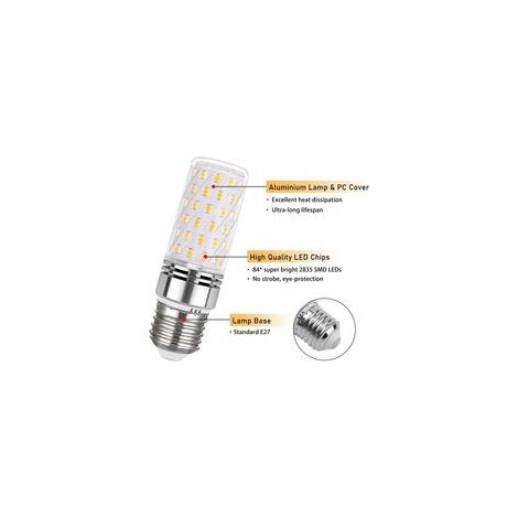 Ampoule E27 Mais LED 16W Blanc Chaud 3000K, 1450LM, 360° Lumière, Équivalent Halogène E27 100 Watt, AC 230V, Non-dimmable, Lampe LED E27 Mais Chaud pour Plafonnier, lot de 4 (1/3)