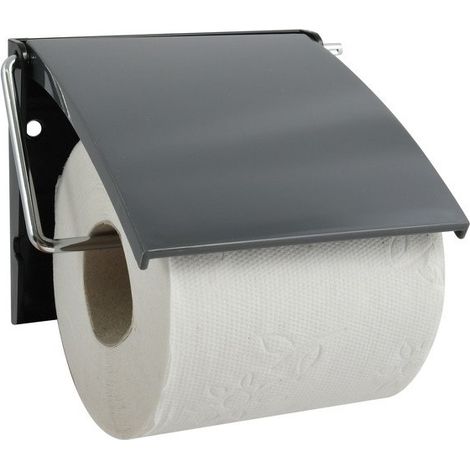 Portarrollos de papel higiénico de pared PS y acero cromado gris antracita MSV