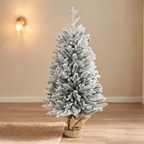 Sapin de Noël grün Weiß en kunststoff Metall 50 x 50 x 90 cm (1/5)