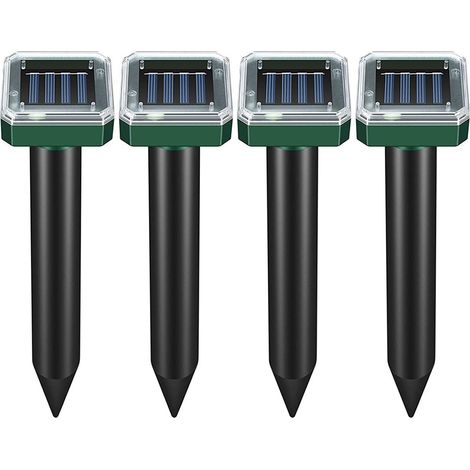 Stück Solar-Maulwurfvertreiber, quadratisch, hochleistungsfähig, wasserdicht, ABS-Maulwurfvertreiber-Spikes für Garten und Hof (1/5)