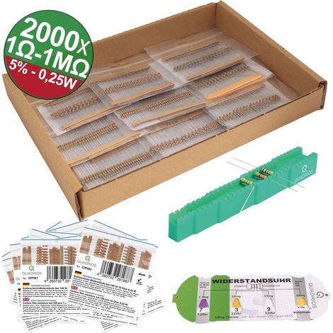Quadrios 23P127 23P127 Kohleschicht-Widerstand axial bedrahtet 0.25 W 5 % 2000 St. (1/3)