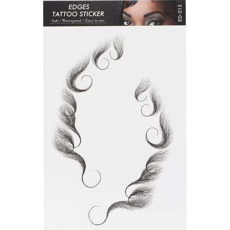 Autocollant de ligne frontale capillaire imperméable pour femmes, tatouage naturel pour cheveux, sticker ED-15 (1/5)