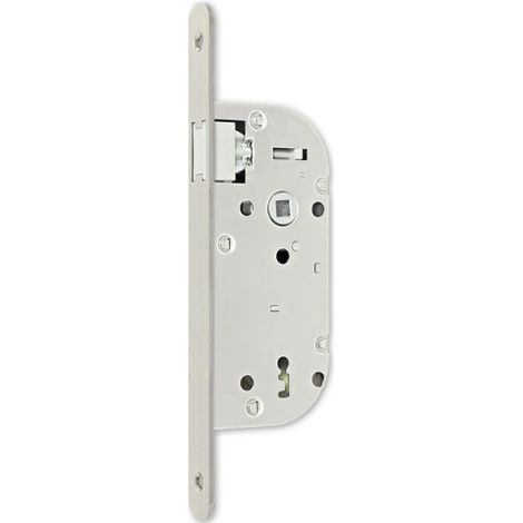 Serrure monopoint à larder axe à 50 mm NF inox même variure - sans gache réversible - Euro-elzett kft - g840e2d7k4 roz