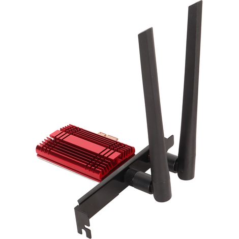 Carte réseau Gigabit WiFi 6 Bluetooth 5.2 2,4 GHz 5,8 GHz double bande sans fil PCIe x1 pour Windows 10/11 64 bits (1/5)