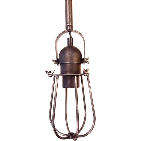 LAMPARA DE TECHO METALICA VINTAGE E27 60W COLOR NEGRO Ø10x22 EDM (1/3)