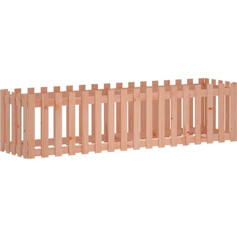 Jardinière bac lit surélevé plantes fleurs terrasse jardin de jardin design de clôture bois douglas massif marron