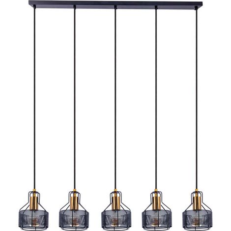 Pendelleuchte Esszimmerleuchte Küchenlampe Deckenlampe Hängelampe Schwarz Gold