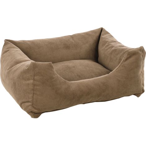 Coussin panier côtelé Rectangle Marron 65x50x20cm (1/4)