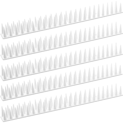 Púas repelentes de aves, diseño flexible, material no tóxico, transparentes - 5 unidades (1/2)