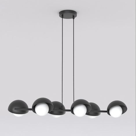 Lampada a sospensione Boom in acciaio nero opaco (1/5)