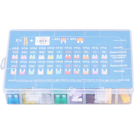 Kit de fusibles automobiles avec contacts en aluminium de type lame, 2-40A, fusibles de remplacement avec pince. (1/5)