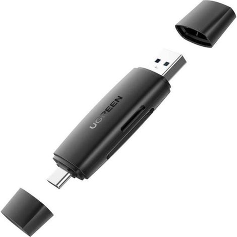 Lecteur de Carte SD USB C - UGREEN - Adaptateur USB 3.0 - Transfert 5 Gbps - Supporte 512 Go - Noir