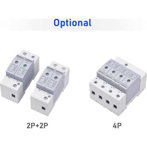 Parafoudre domestique 420 V CA, 4 pôles, 40 kA, interrupteur de protection contre la foudre pour montage sur rail DIN (1/5)